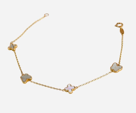 CLOVER AND BUTTERFLY BRACELET
