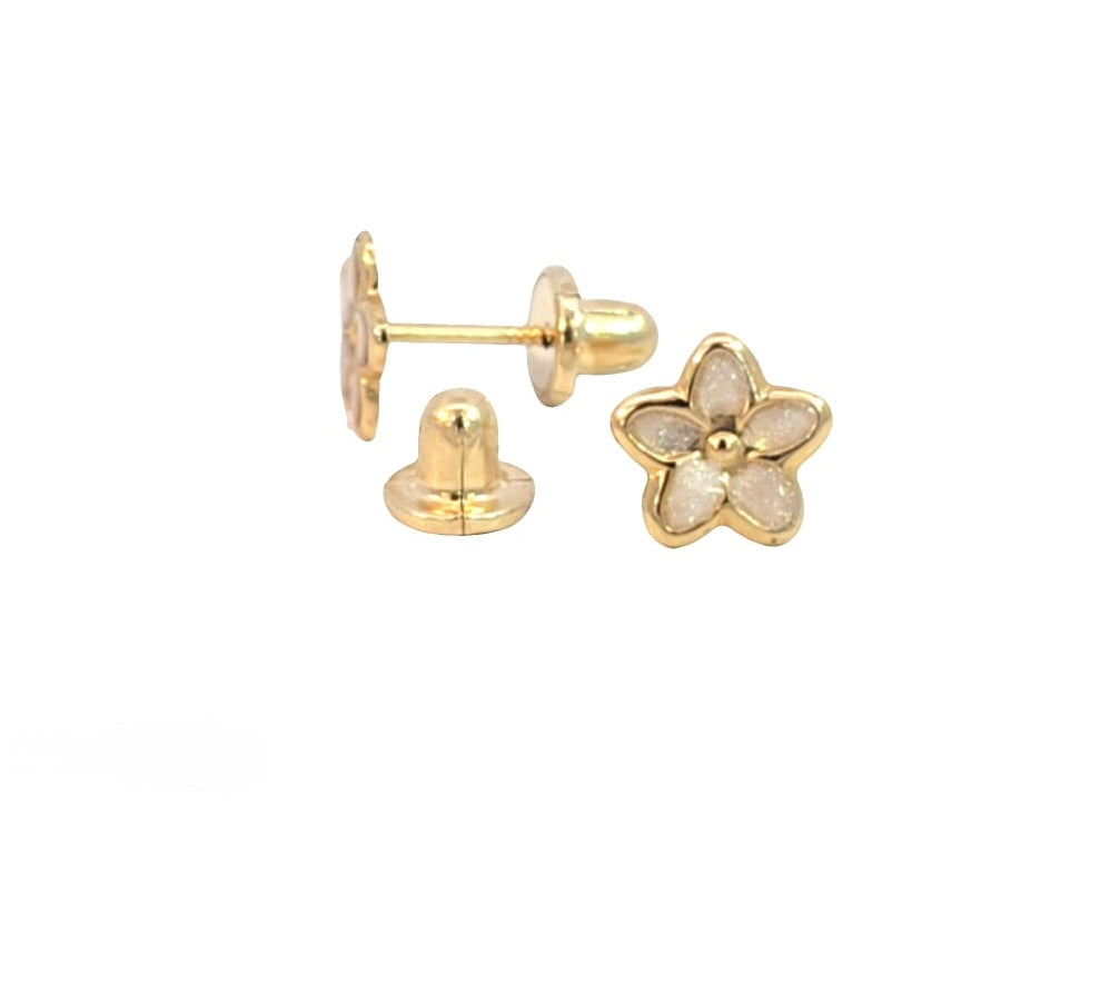 PENDIENTES DE FLOR BLANCA