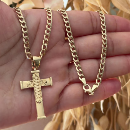 Cubana Chain 10.82 gr / 60 cm / 4 mm / 18K Italian Gold