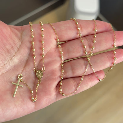 ROSARY / 5.26g/ 60cm/ 3mm/ 18k ITALIAN GOLD