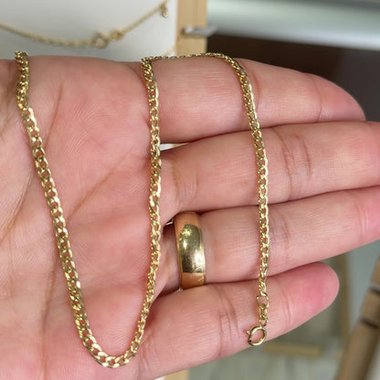 Cubana Anklet/ 2.1gr / 25 cm / 3mm / 18K Italian Gold