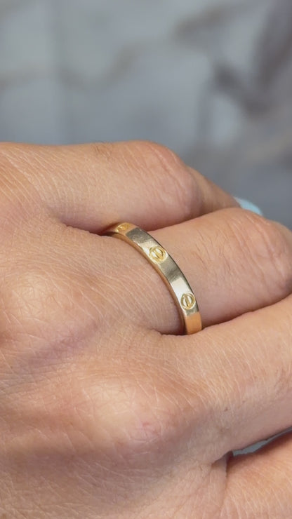 Anillo TC / 2gr / Talla 8 1/2 / 3mm / Oro 18K