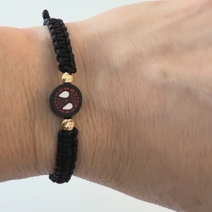 BRAIDED SPIDERMAN BRACELET WITH GOLD – BOY