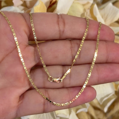 Flat Chain / 2.2 gr / 45 cm / 2 mm / 18K Italian Gold