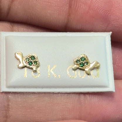 TURTLE EARRINGS / 0.75gr / 5mm / GOLD 18K