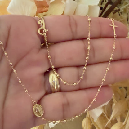 Minimalist Satellite Bead Chain
 1.35g/ 45cm/ 1mm/ 18K Italian Gold