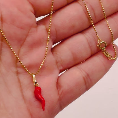MILITARY CHAIN WITH HORN CHARM