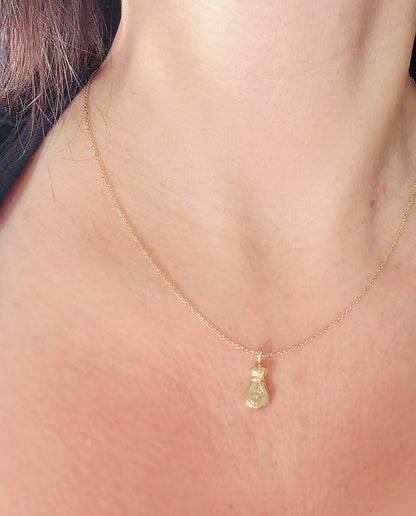 CHAIN WITH MONEY BAG PENDANT