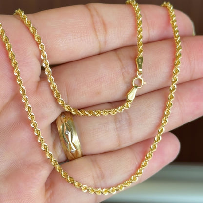 Rope Chain/ 2.64g/ 45cm/ 2.7mm/ 18K Italian Gold
