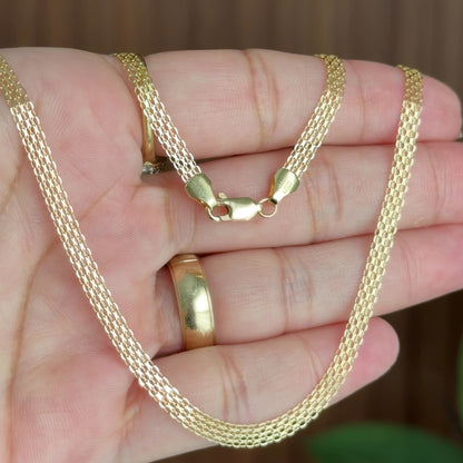 Bismarck Chain / 6.5 gr / 50 cm / 4 mm / 18K Italian Gold