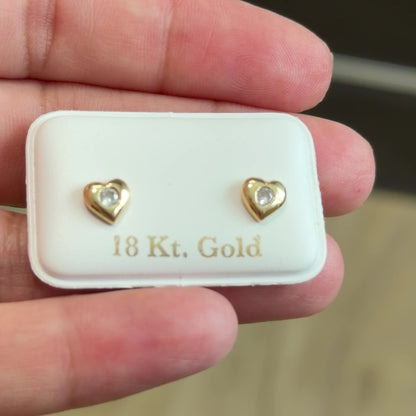 HEART EARRINGS / 0.9gr / 5 MM / GOLD 18K