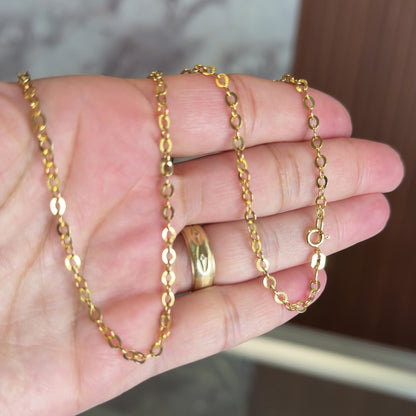 VOLGA CHAIN/ 2.32gr/45cm/ 3mm/ 18k ITALIAN GOLD