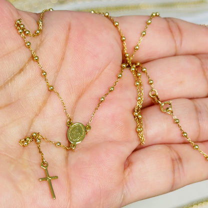 ROSARY / 3.37g/ 45cm/ 2mm/ 18k ITALIAN GOLD