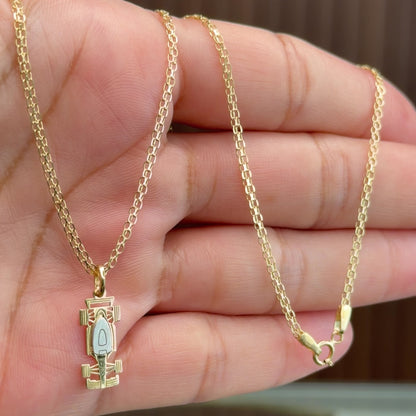 Bismarck Chain With Pendant/ 2.89 g/45cm/ 2mm/ 18K Italian Gold