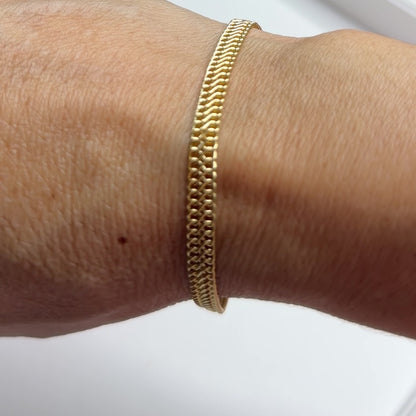 Pulsera Sedusa / 2.55g/ 19cm/ 5mm/ Oro italiano de 18K