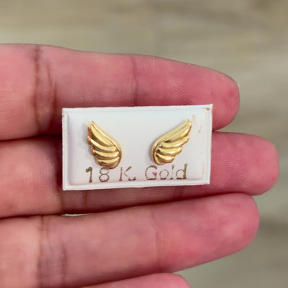 WING EARRINGS / 0.76gr / 4 MM / GOLD 18K