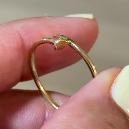 Nail Ring / 1.37 gr / Size 8 1/2 / 18K Gold