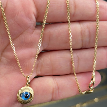 Bismarck Chain With Pendant / 3.95g/ 45cm/ 2mm/ 18K Italian Gold