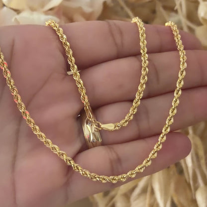 Rope Chain / 5.2 gr / 60 cm / 3.3 mm / 18K Italian Gold
