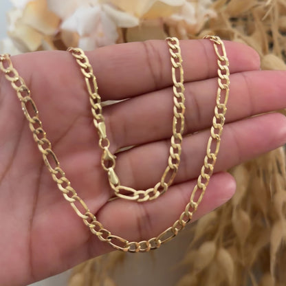 Figaro Chain / 6.18 gr / 60 cm / 4.8 mm / 18K Italian Gold