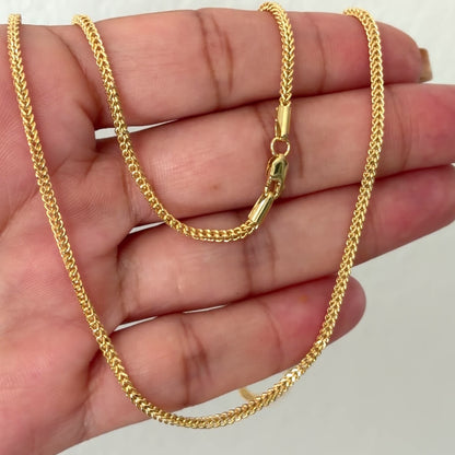 Franco Chain 6.6g/ 60cm/ 2.2mm/ 18K Italian Gold