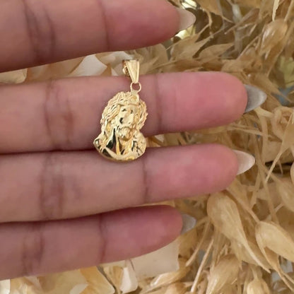 Jesus Christ Face Pendant / 1.14 gr / 2.6 cm / 18K National Gold