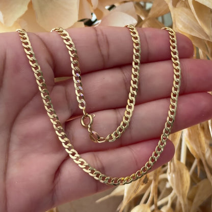 Cubana Link Chain / 5.96 gr / 50 cm / 4 mm / 18K Italian Gold