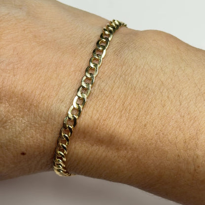 Pulsera Cubana / 2.73g/ 19cm/ 3mm/ Oro Italiano 18K