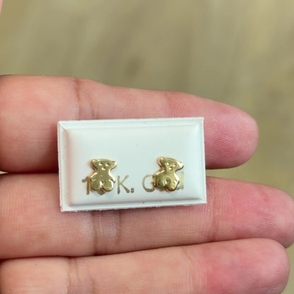 Bear Earrings / 0.65g/ 5mm/ Gold 18K