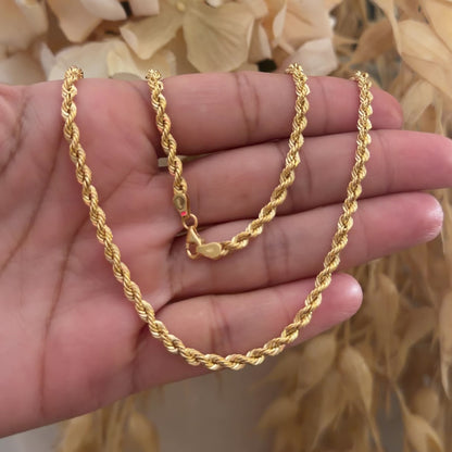 Rope Chain / 6.26 gr / 45 cm / 4 mm / 18K Italian Gold