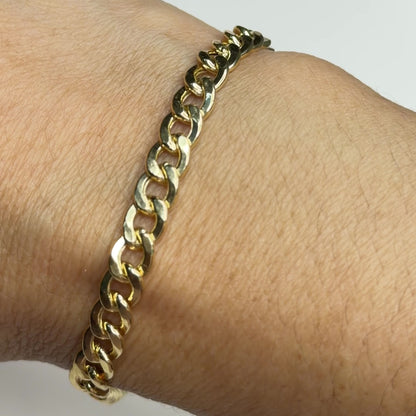 Pulsera Cubana / 5.1g/ 19cm/ 6mm/ Oro Italiano 18K