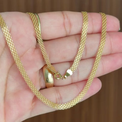 Bismarck Chain / 6.94 gr / 50 cm / 4 mm / 18K Italian Gold