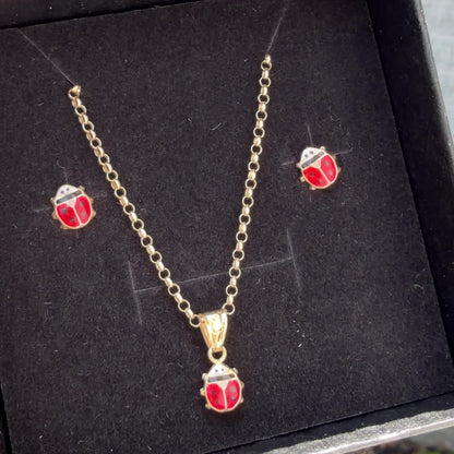 Chain, Pendant & Earrings Set/ 1.6  g/ 45cm/ Earrings /0.6 /18K Gold