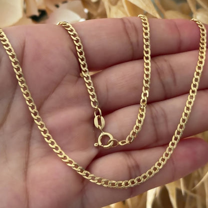 Cubana Link Chain / 4.5 gr / 50 cm / 2.8 mm / 18K Italian Gold
