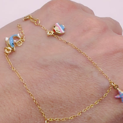 PULSERA AJUSTABLE CON DIJE PARA NIÑA