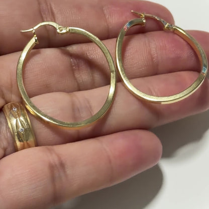 Dora Hoop Earrings / 2.1 gr / 3.7 cm / 18k Italian Gold