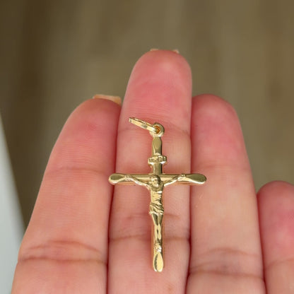 Cross Pendant / 1.15 gr /3cm / 18K Italian Gold