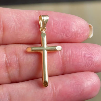 Crucifix Pendant / 0.84gr / 3.5cm / 18K Italian Gold