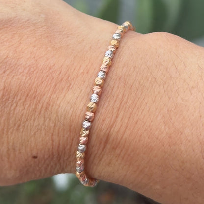 Bracelet with Gold Beads / 2 gr / 3 mm