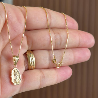 Veneciana Chain With Pendant / 2.3/ 45cm/ 1.2mm/ 18K Italian Gold