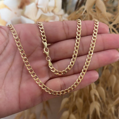 Cubana Chain / 7 gr / 60 cm / 4 mm / 18K Italian Gold