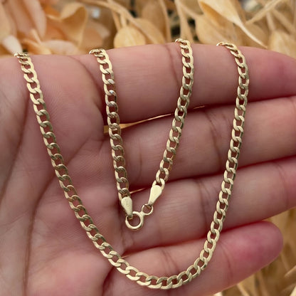 Cubana Link Chain / 3.67 gr / 60 cm / 3 mm / 18K Italian Gold