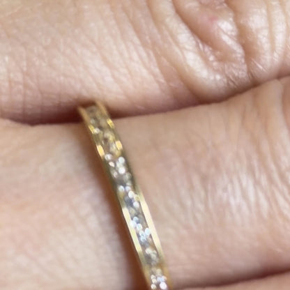 Eternity Ring / 1.83 gr / Size 7 1/2 / 18K Italian Gold
