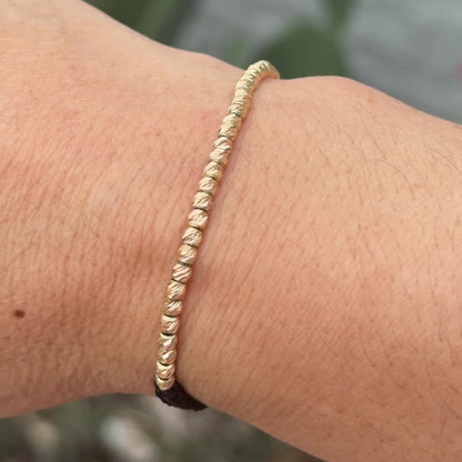 Bracelet with Gold Beads / 1.04 gr / 3 mm