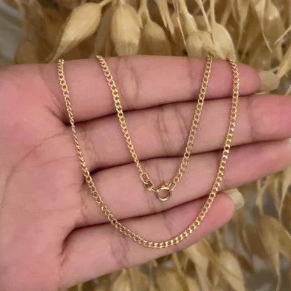 Mini Cubana Chain / 1.58 gr / 45 cm / 2 mm / 18K Italian Gold