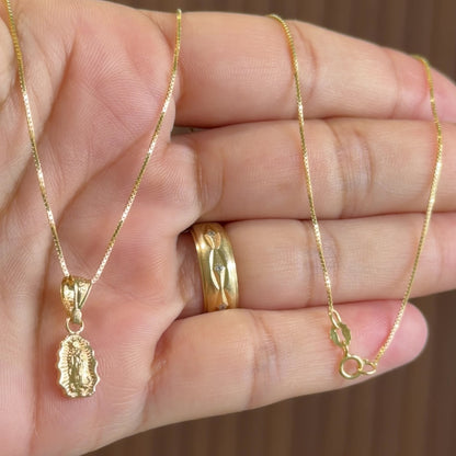 Veneciana Chain With Pendant / 2.4/ 50cm/ 1.2mm/ 18K Italian Gold