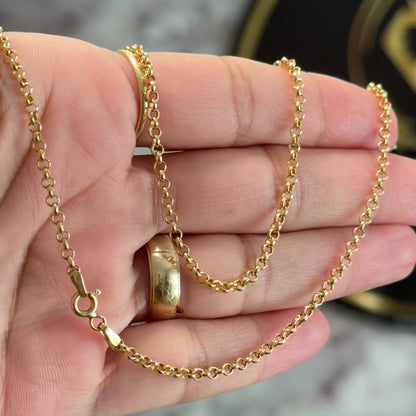 Roll On Chain/ 4 g/ 50 cm/ 3 mm/ 18K Italian Gold