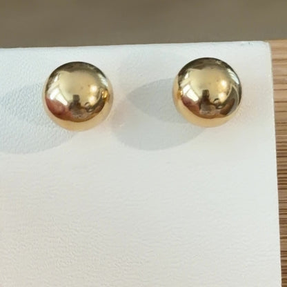 BALL STUD EARRINGS / NO. 7 / 1.25gr  / 7mm / 18K GOLD