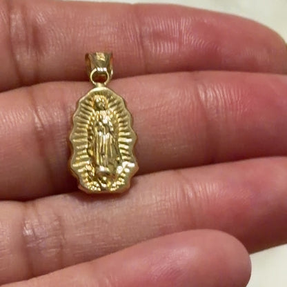 Guadalupe Virgin Silhouette Pendant/ 0.98g / 2.6cm / 18K Gold