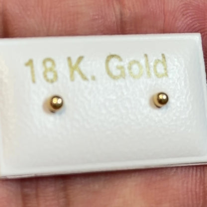 STUD EARRINGS BEAD / NO. 1
SCREW-BACK / 18K GOLD